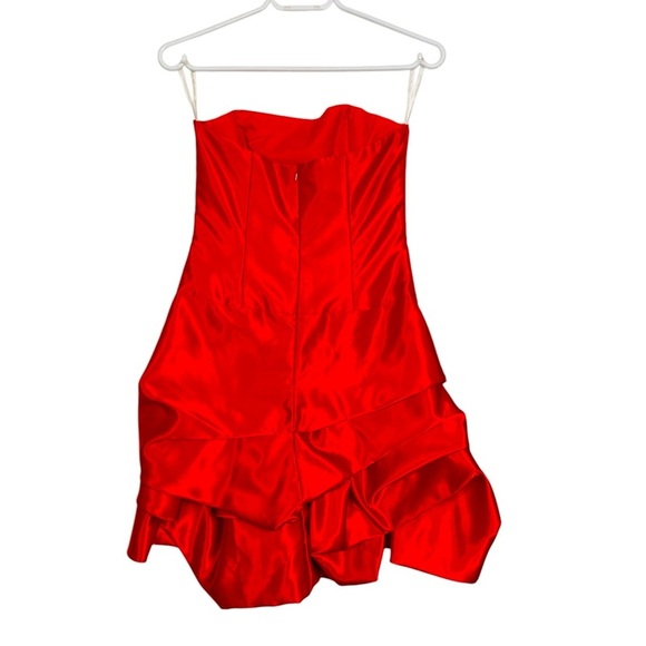 Gunne Sax by Jessica McClintock Vintage formal red dress w bling bubble hem - Picture 4 of 6